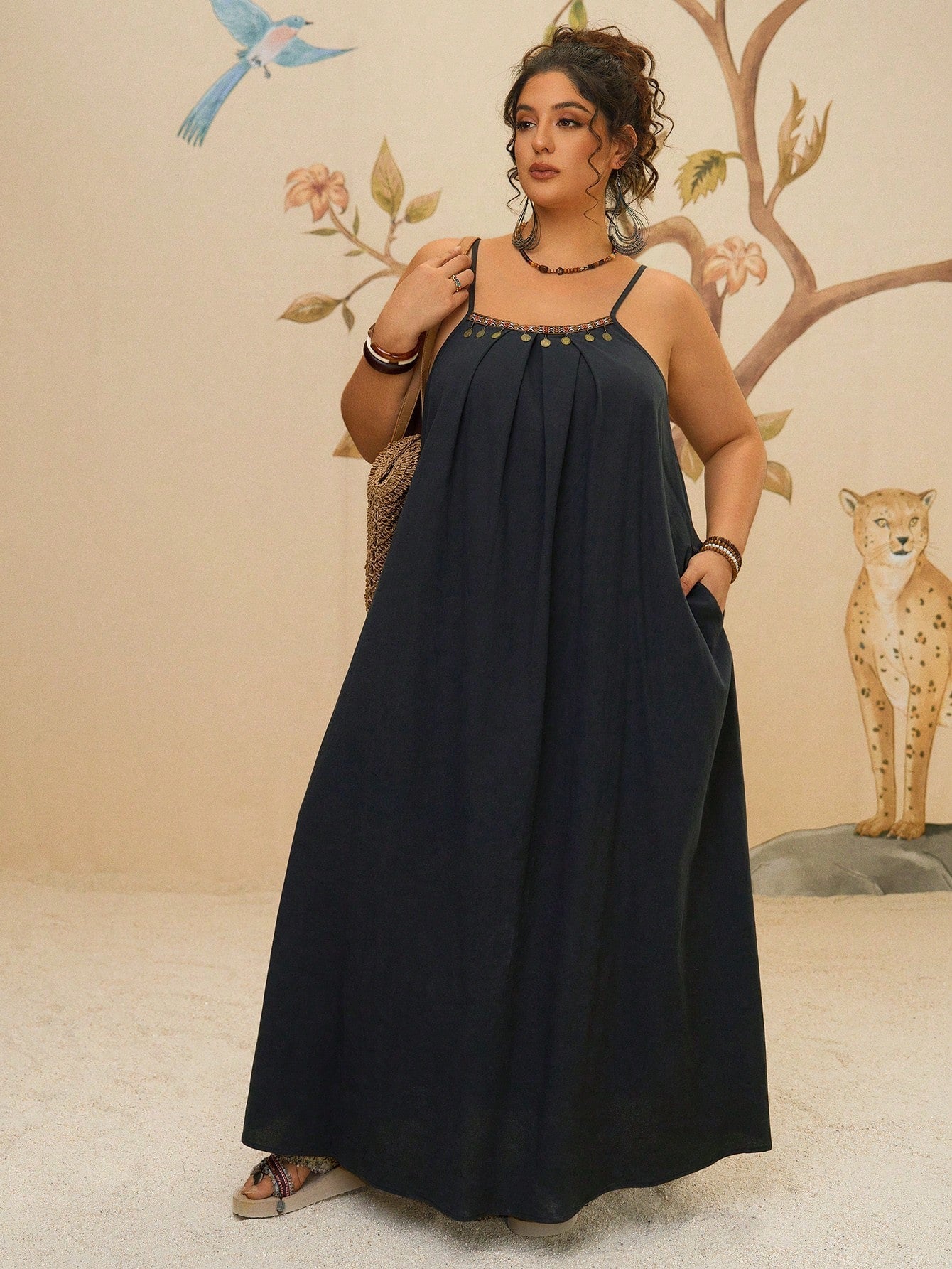Gavana - Boho Maxi Sommerkjole i Store Størrelser