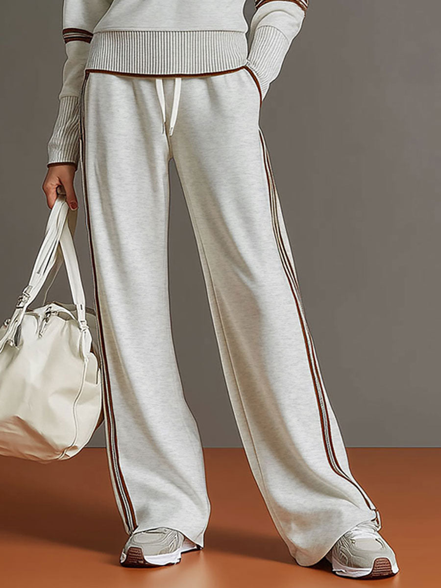 Priscilla - Elegant Sporty Set with Half Zip Sweatshirt