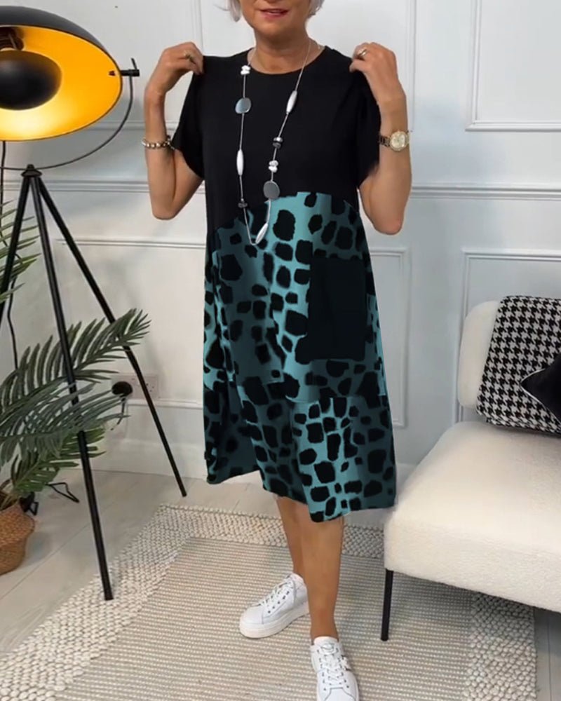 Elaris - Colorblock Midi Dress