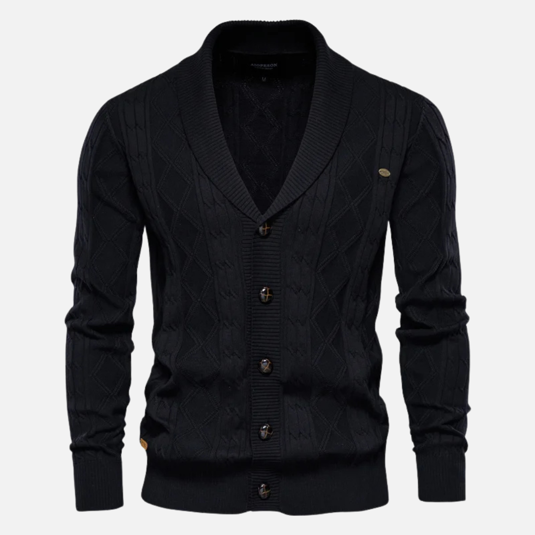 Brixon - Argyle Strikket Cardigan