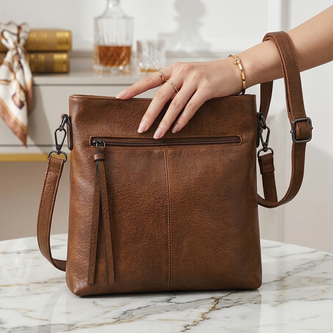 Arixa - Vegan Leather Slim Crossbody Bag