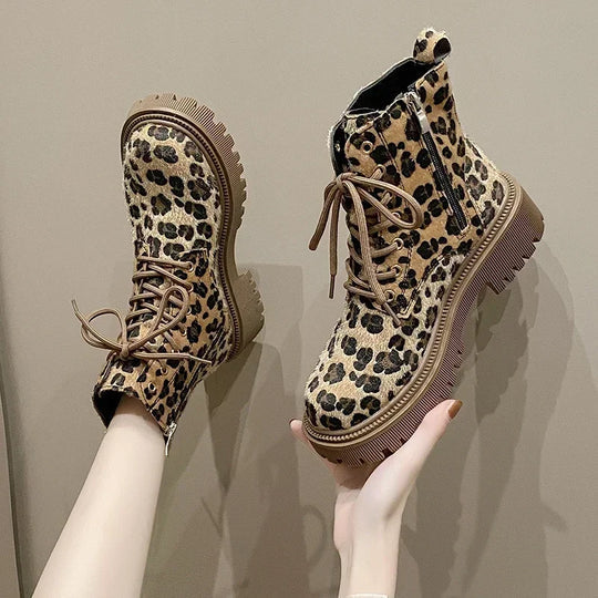 Aura - Leopard Print Boots