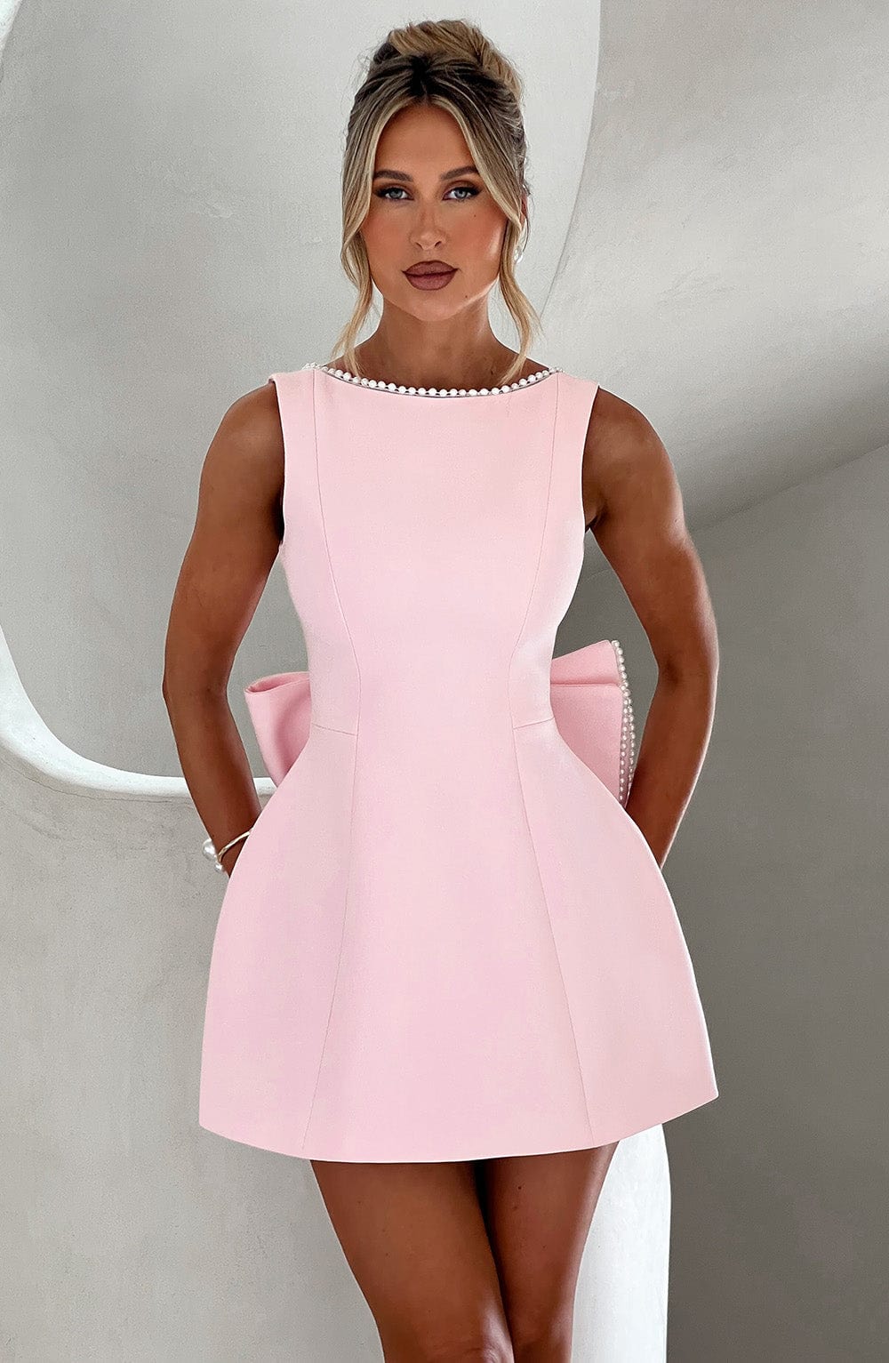 Amber | Women Wedding Guest Structured Mini Dress