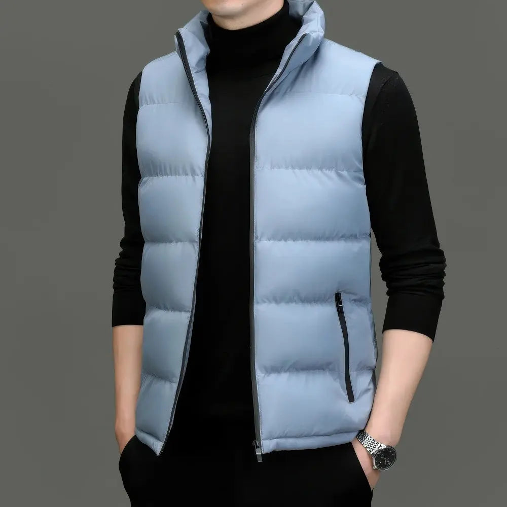 Belle & Cooper | Sleeveless Vest with Stand-Up Collar