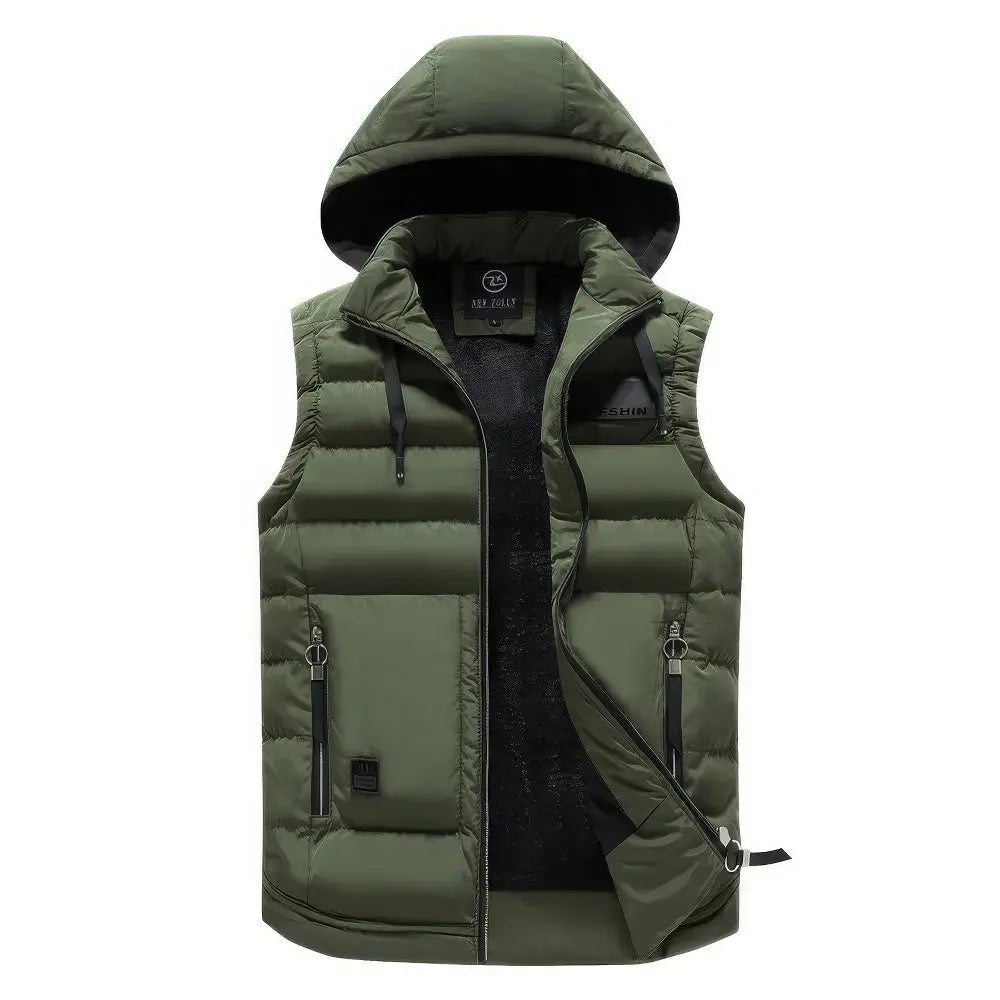 Belle & Cooper | Deluxe Sleeveless Men's Jacket with Removable Hood