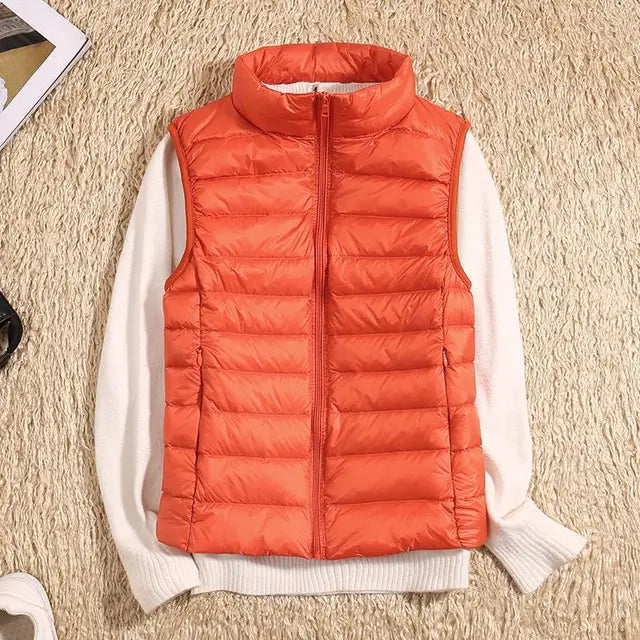 Rose | Women’s Lightweight Zip Front Puffer Vest