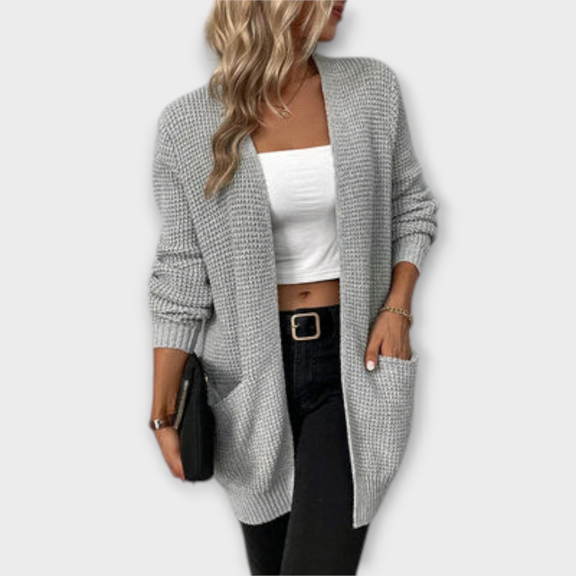 Nancy - Casual knit cardigan with pockets 