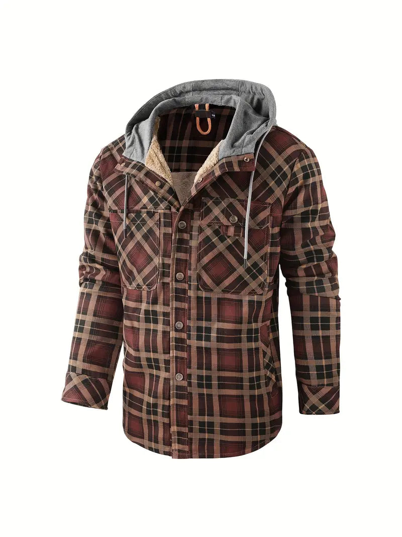 Qaren - Hooded Checked Jacket