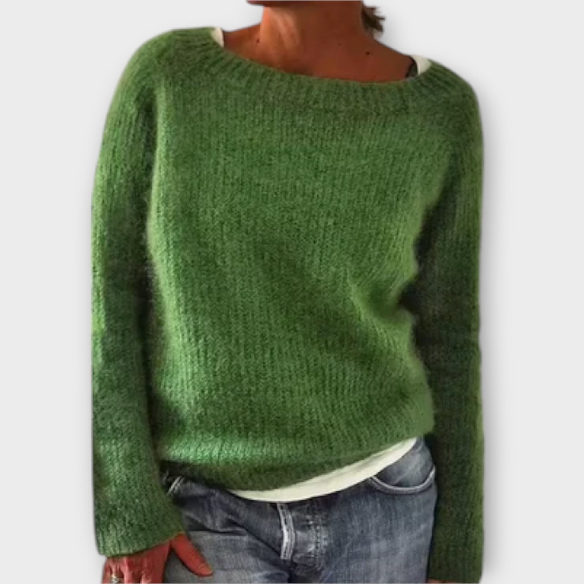 Regine – Sweater in a solid color knit look
