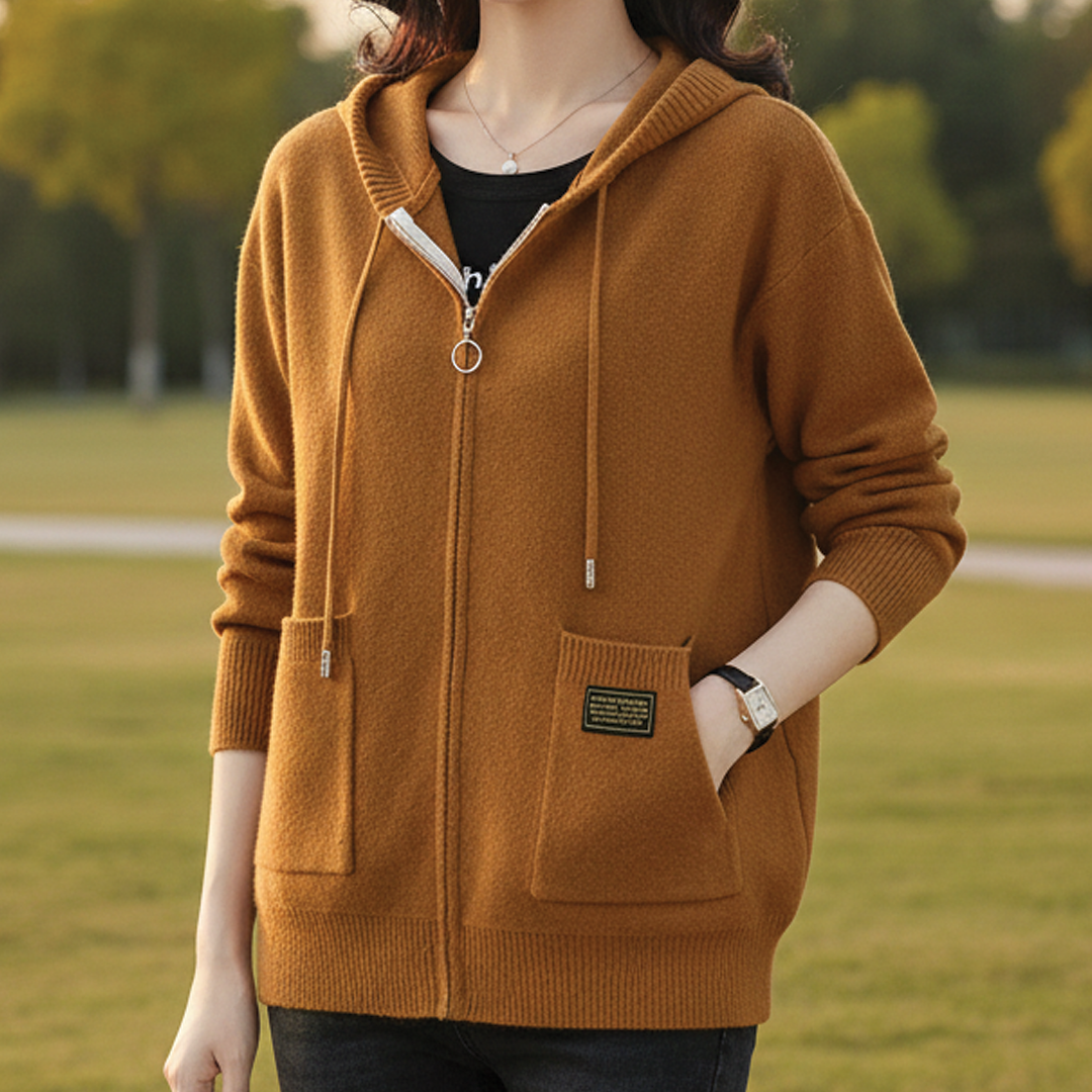 Rosalinda - Wool Zip-Up Hoodie