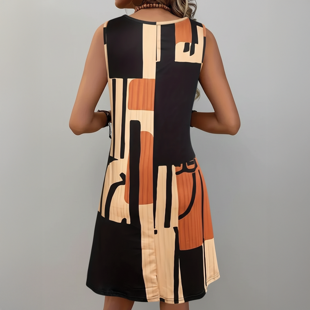 Ilyne - Sleeveless A-Line Dress