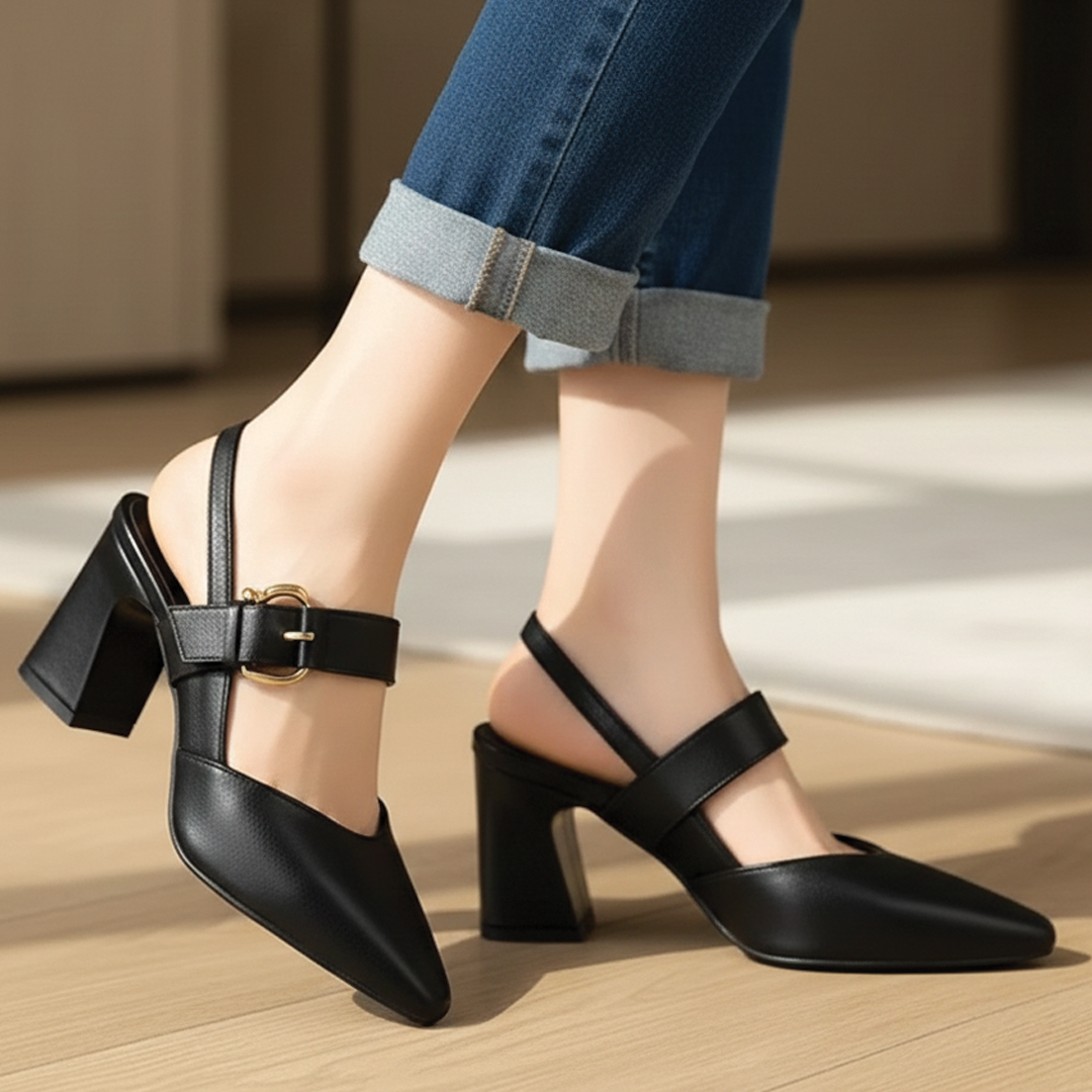Echo - Slingback Block Pumps