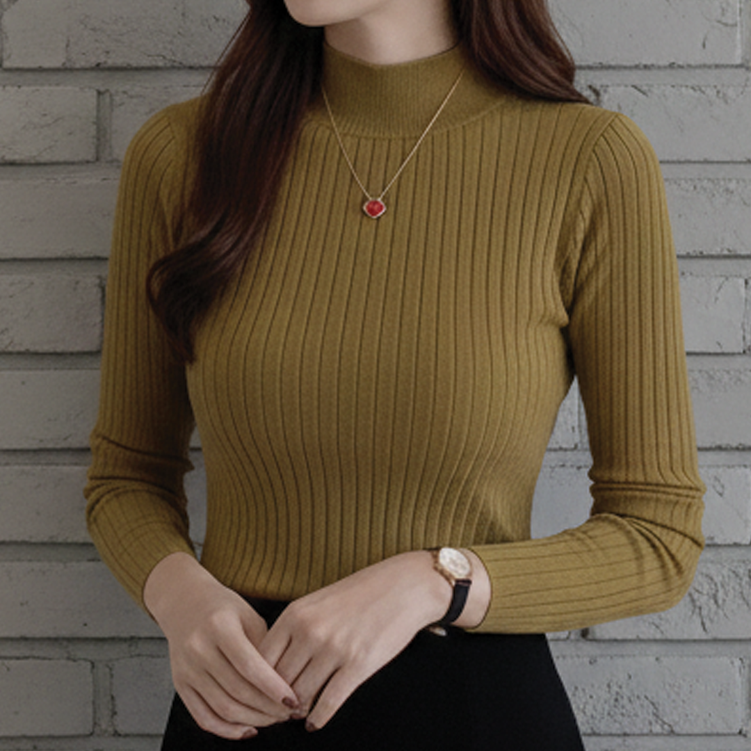Galatea - Ribbed Turtleneck Top