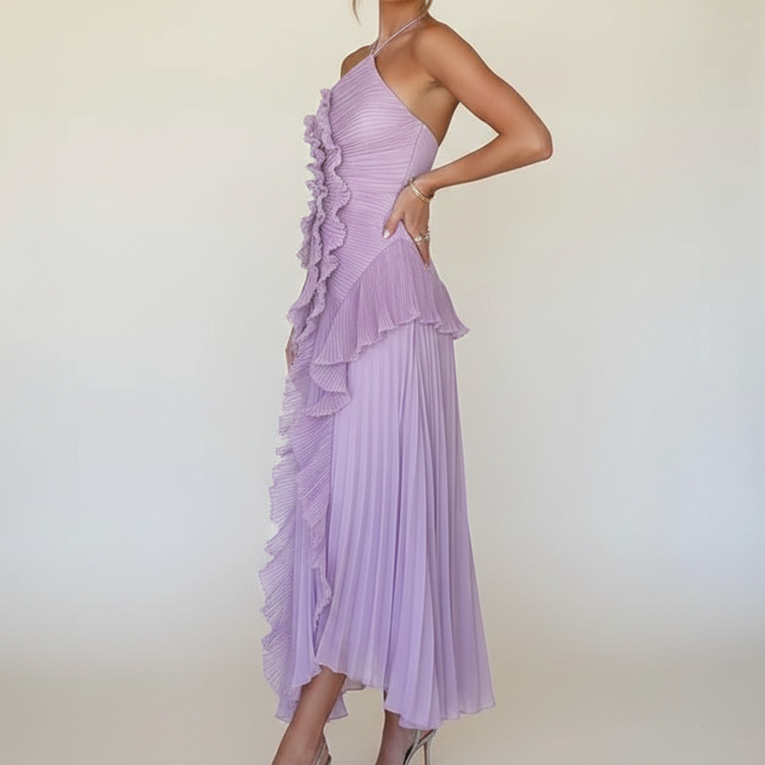 Nivessa - Asymmetric Pleated Dress