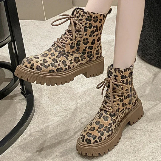 Aura - Leopard Print Boots