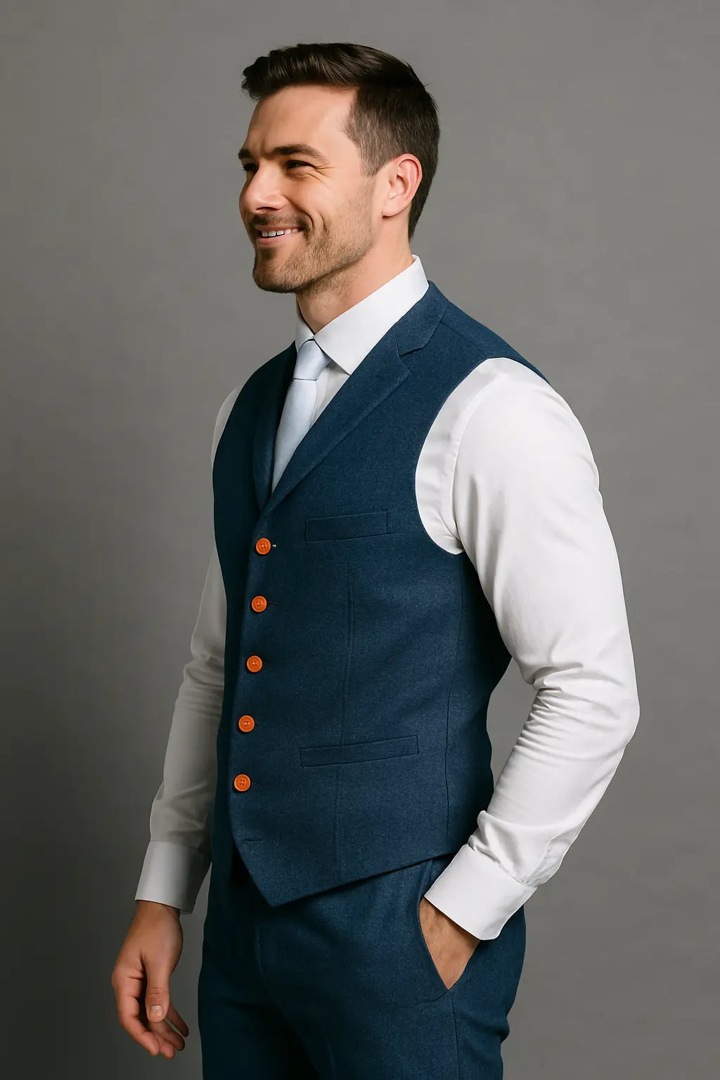 Belle & Cooper | Logan Tailored Buttoned Cardigan with Classic Cut