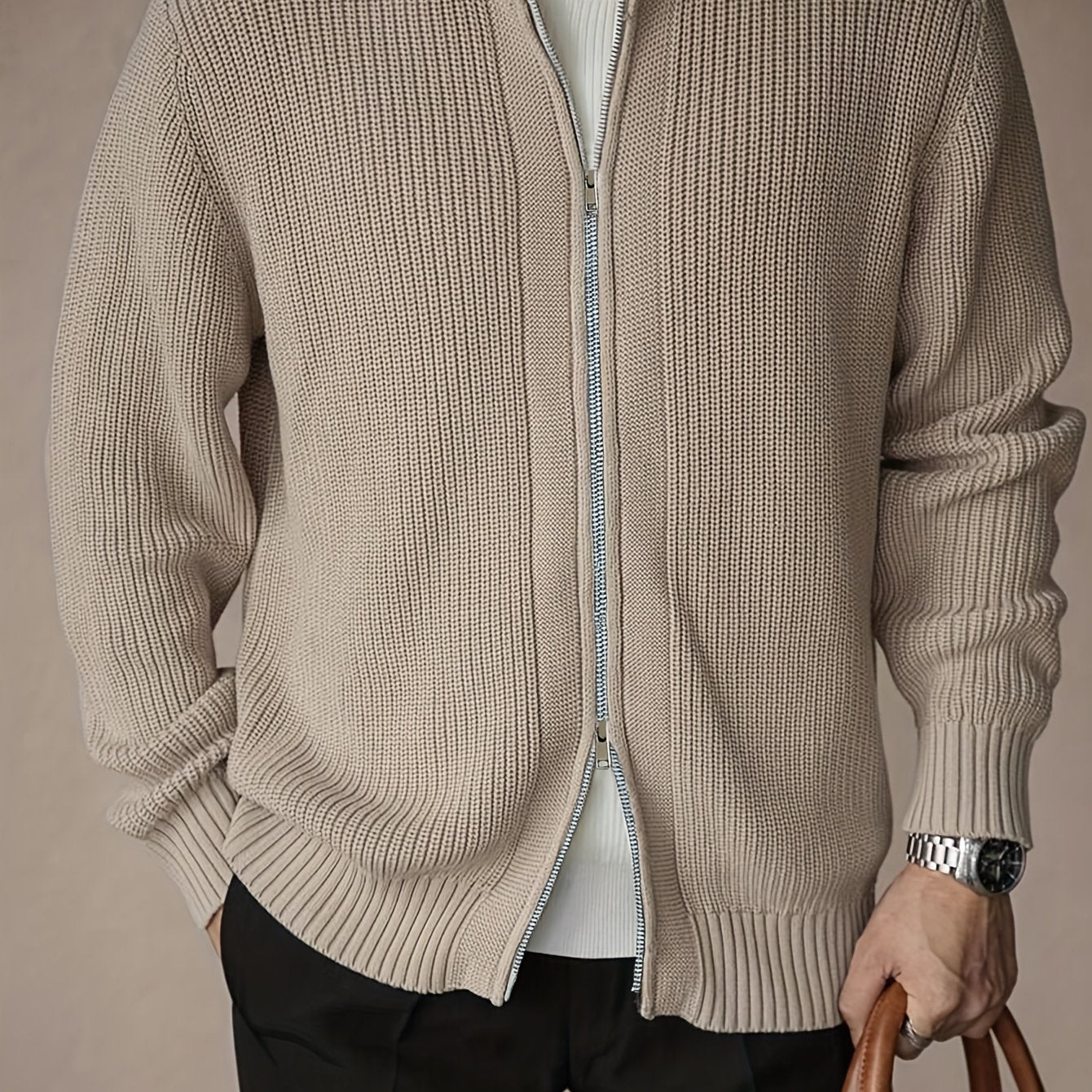 HENRY | CHUNKY V-NECK KNIT CARDIGAN