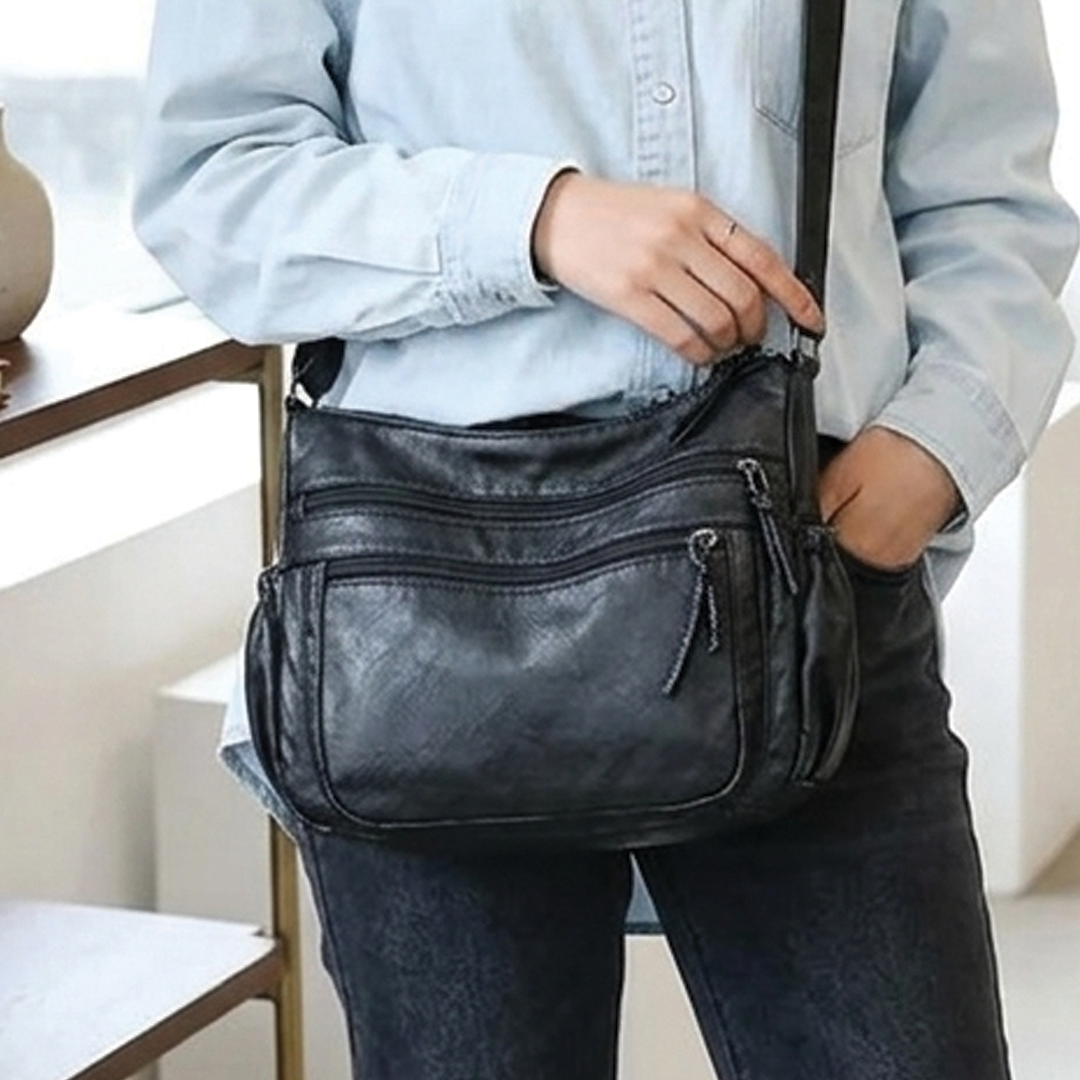 Oryza - Crossbody-skuldertaske i vegansk læder