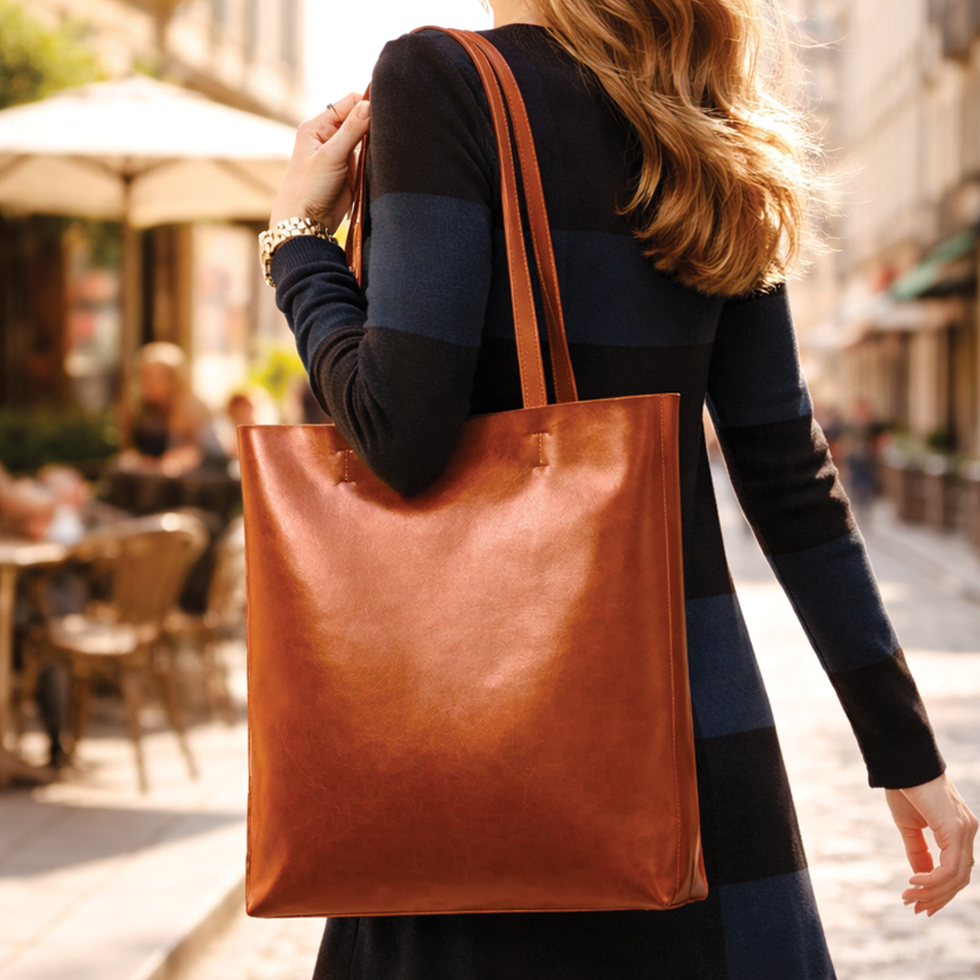 Dorelle - Leather Structured Tote Bag
