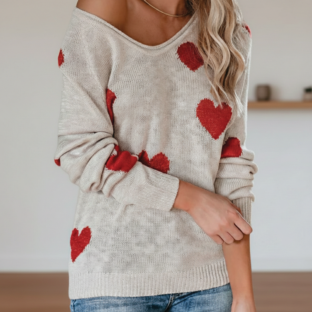 Urania - Heart-Pattern Sweater