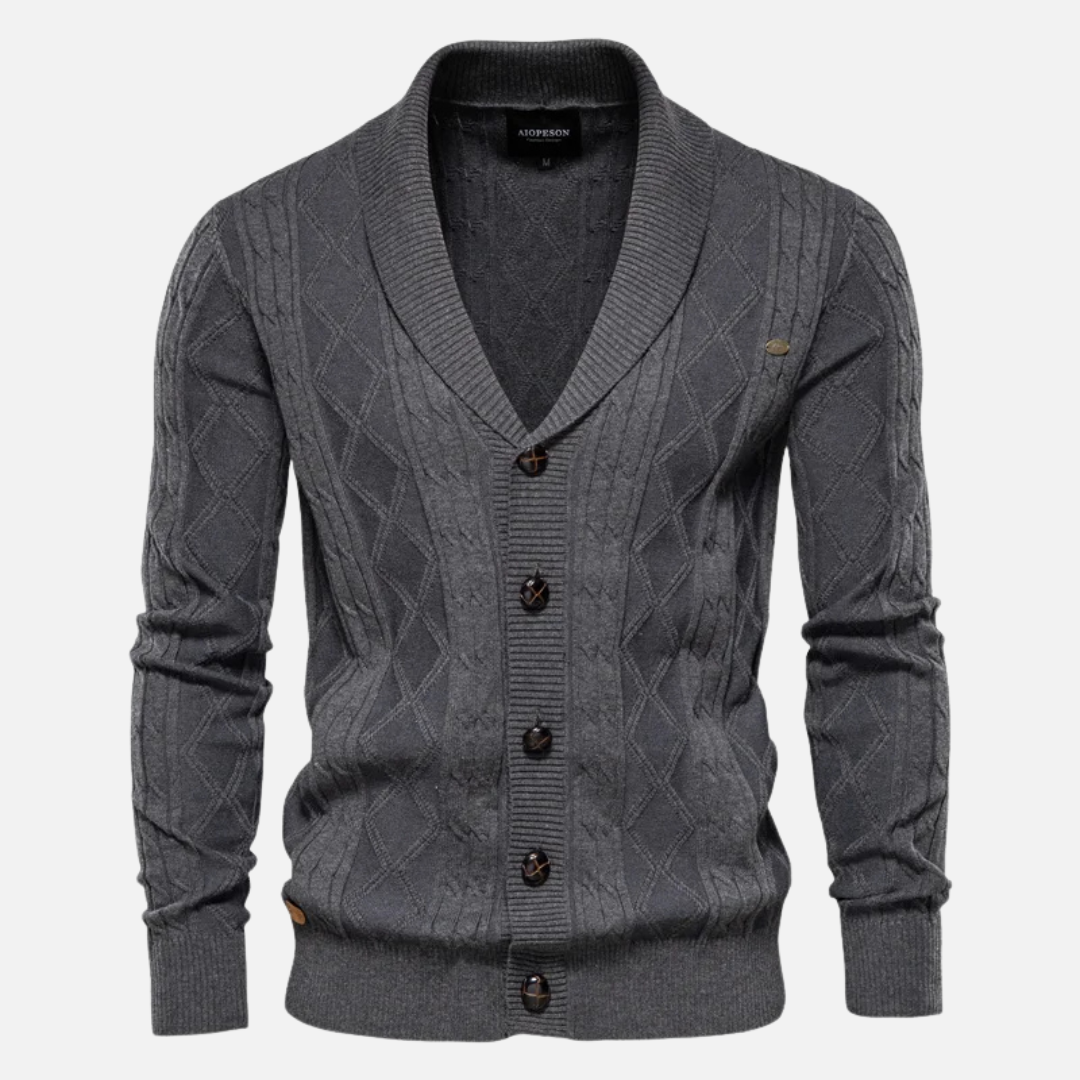 Brixon - Argyle Strikket Cardigan