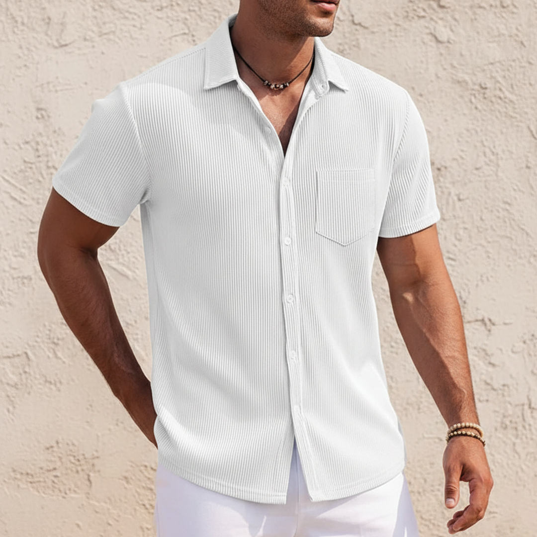 Zarevon - Striped Short Sleeve Shirt