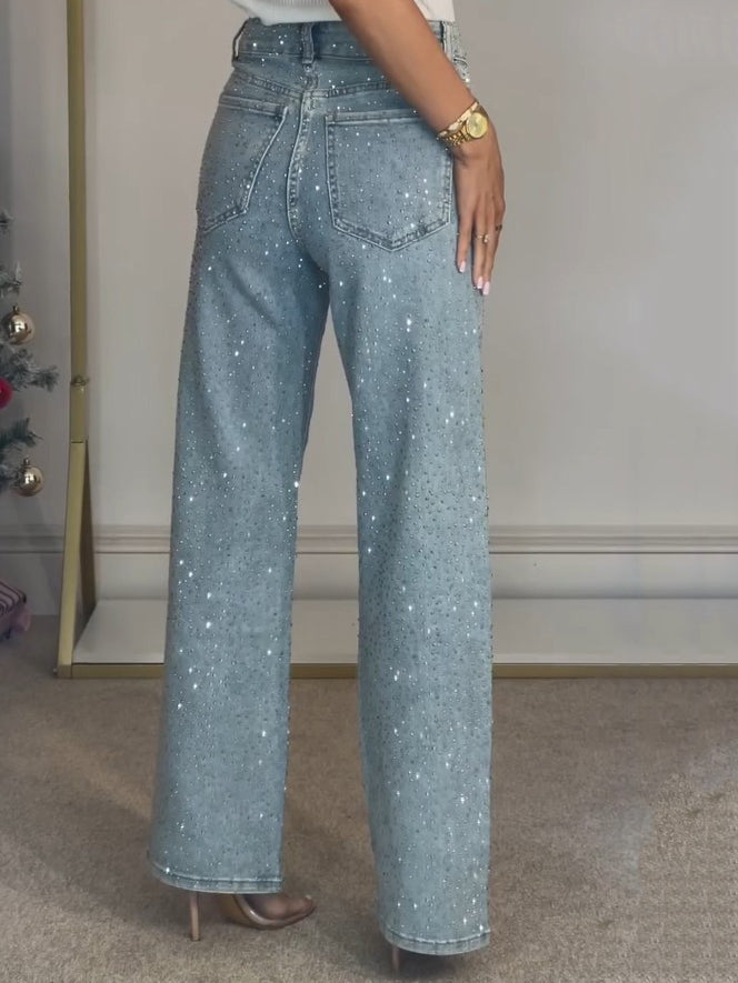 Vexina - Embellished Straight Leg Jeans
