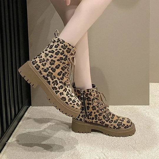 Aura - Leopardprintstøvler
