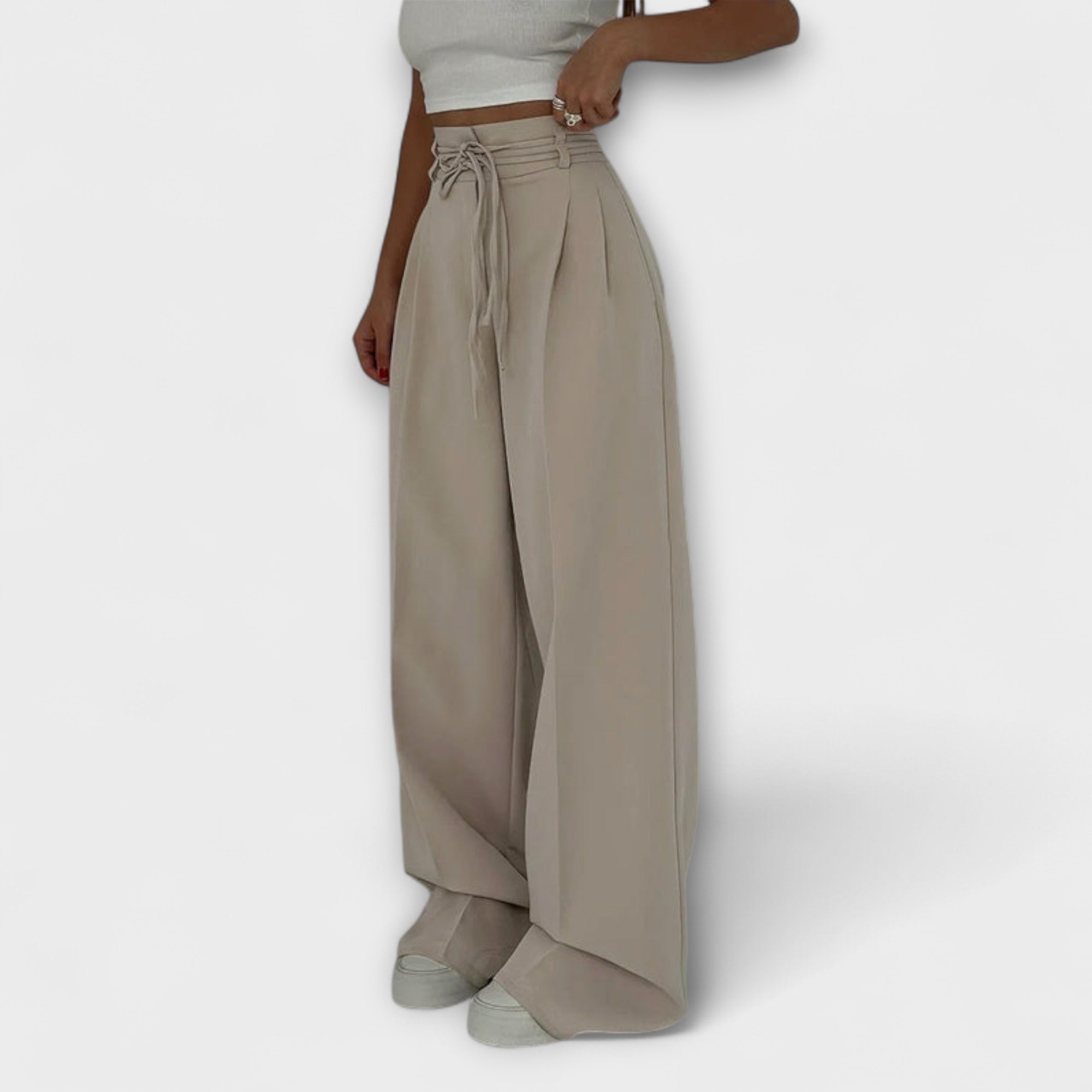 Jill - Lace-up leisure trousers