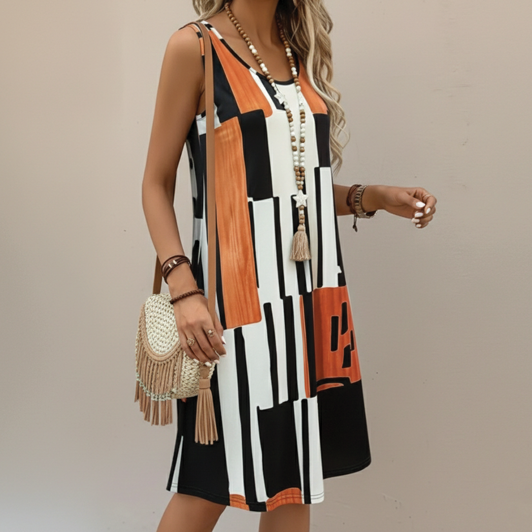 Ilyne - Sleeveless A-Line Dress