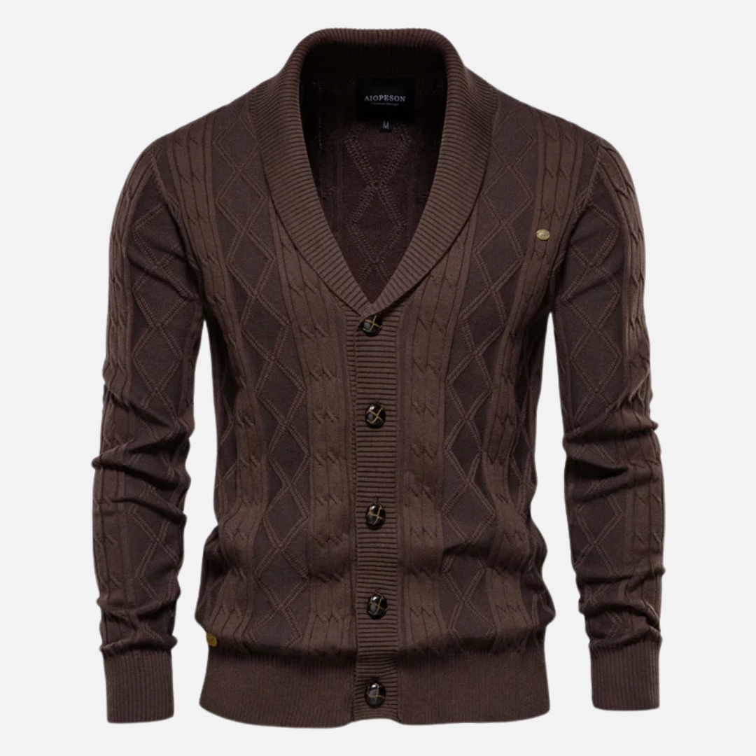 Brixon - Argyle Strikket Cardigan