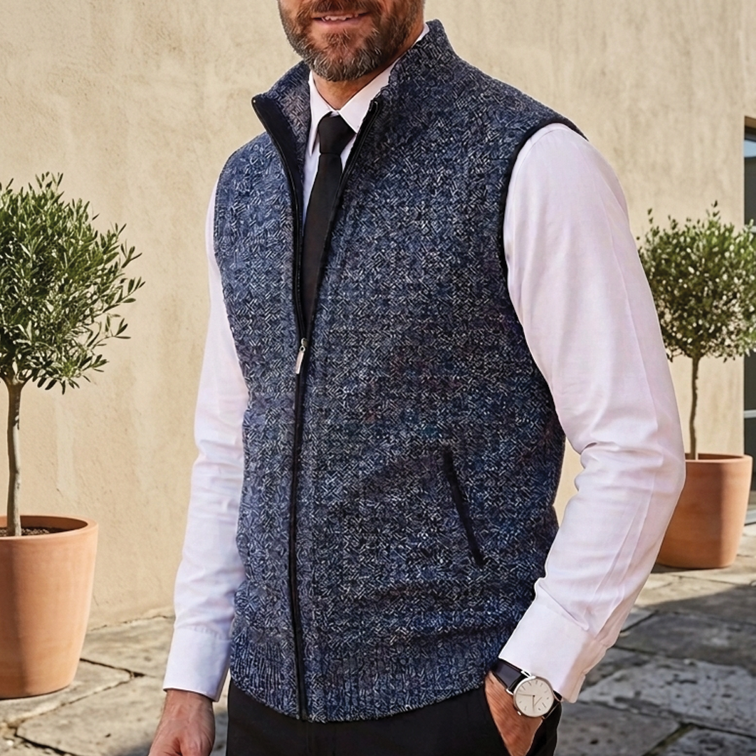 Cevin - Sweatervest med lynlås