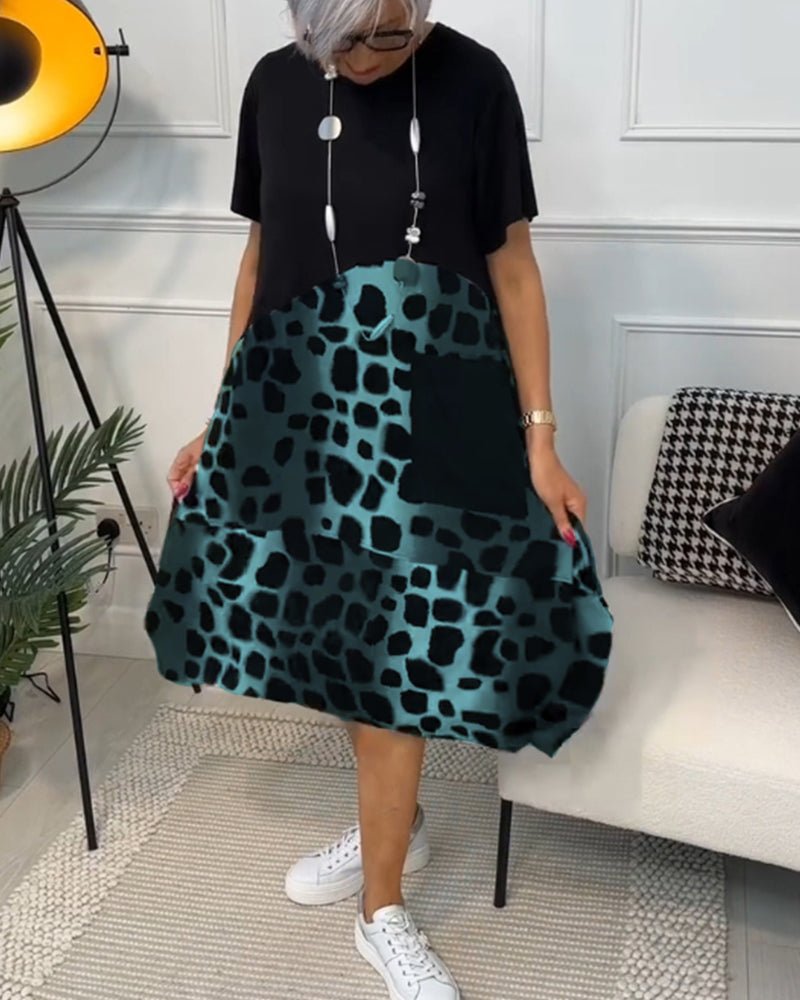 Elaris - Colorblock Midi Dress