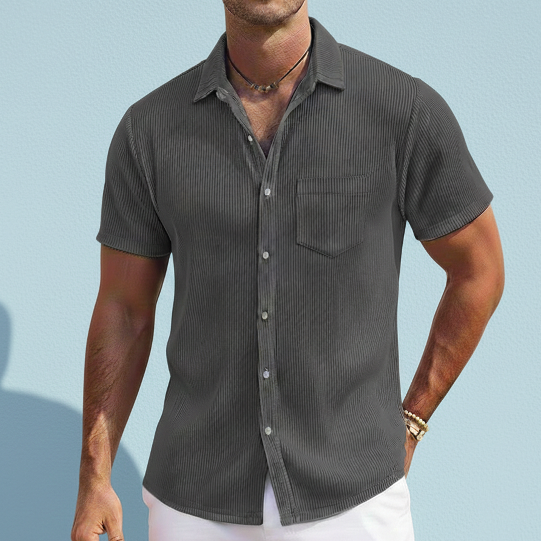 Zarevon - Striped Short Sleeve Shirt