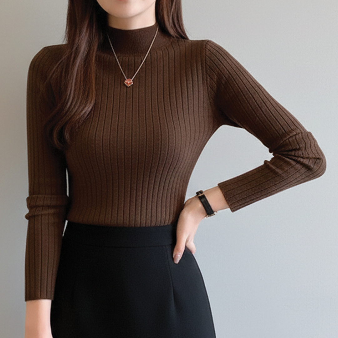 Galatea - Ribbed Turtleneck Top