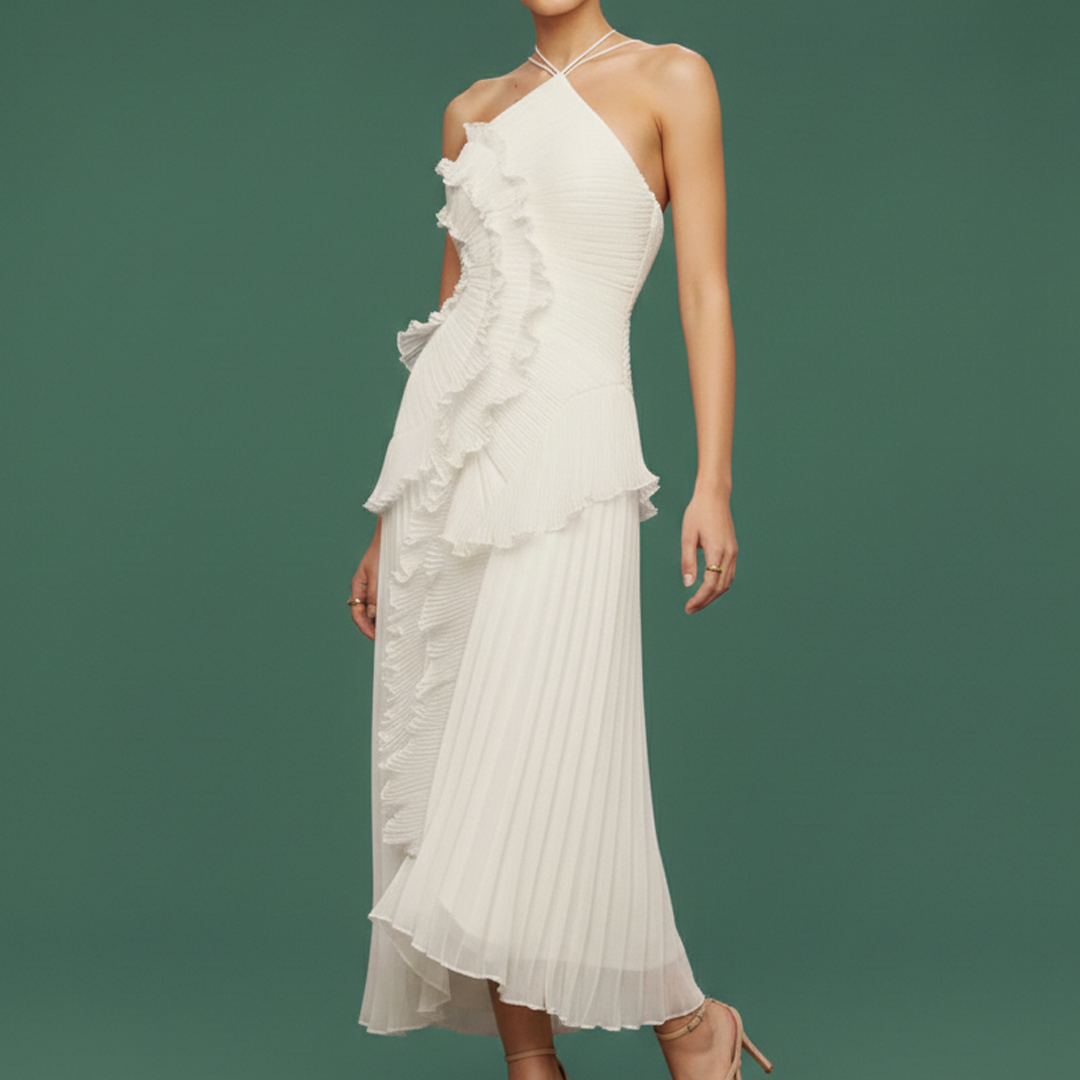 Nivessa - Asymmetric Pleated Dress