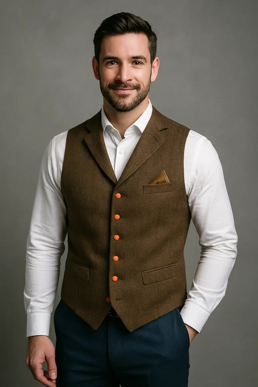 Belle & Cooper | Logan Tailored Buttoned Cardigan with Classic Cut