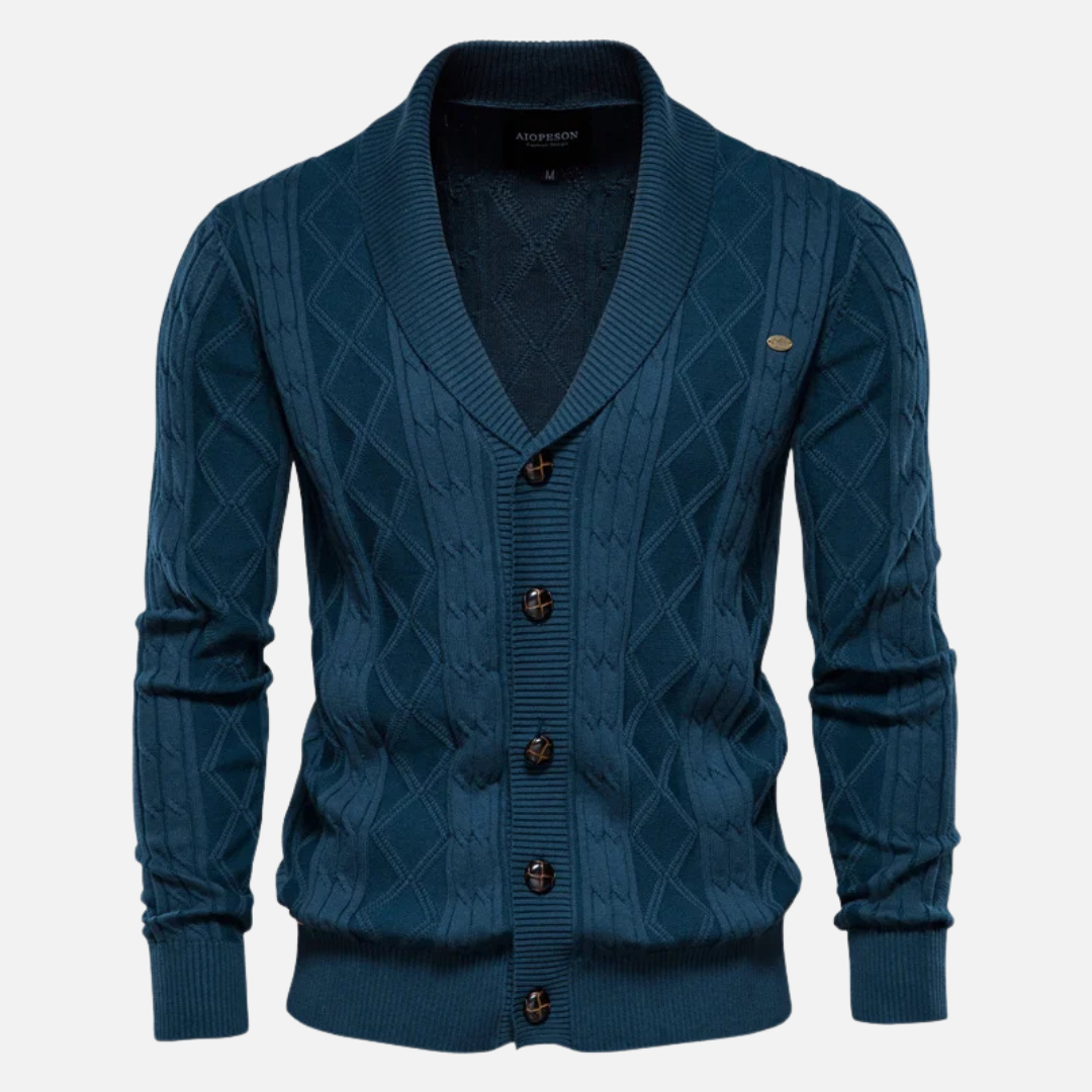Brixon - Argyle Knit Cardigan