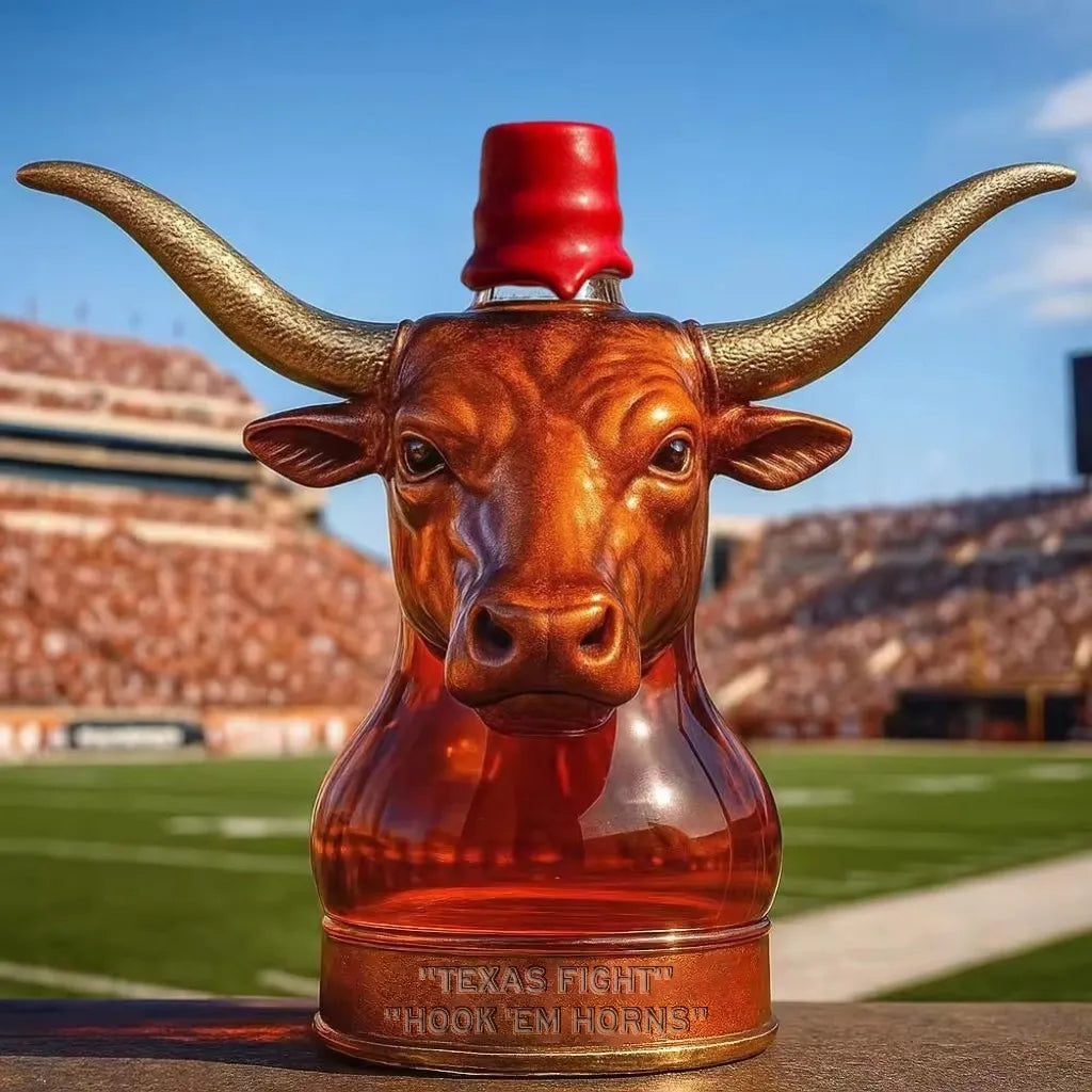 Texas Longhorns Football Whiskey Bottle