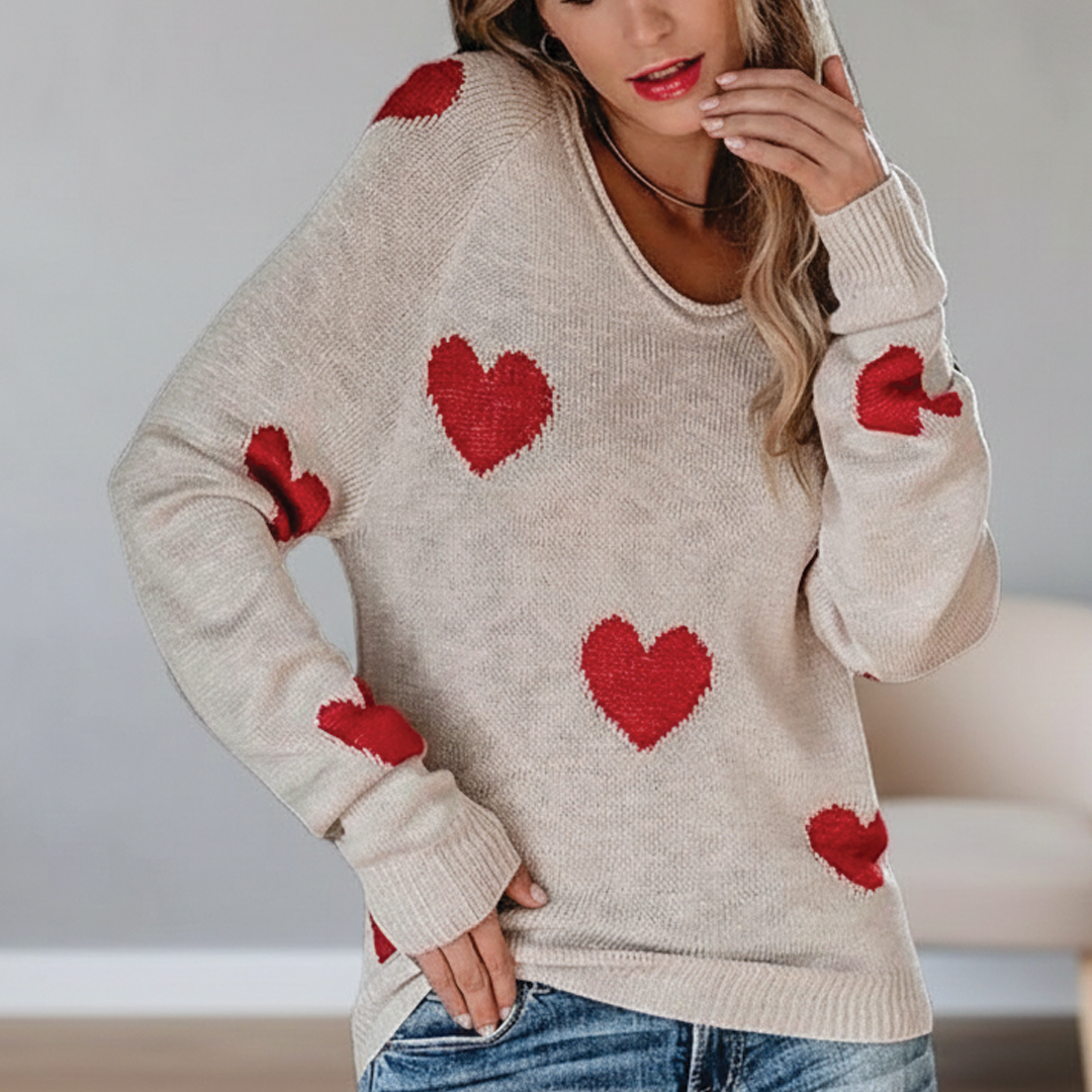 Urania - Heart-Pattern Sweater