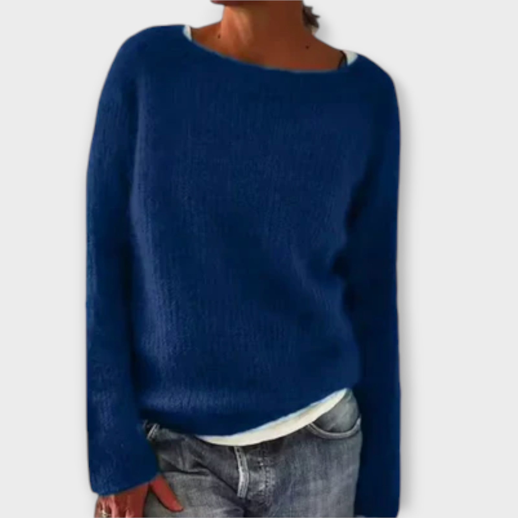 Regine – Sweater in a solid color knit look