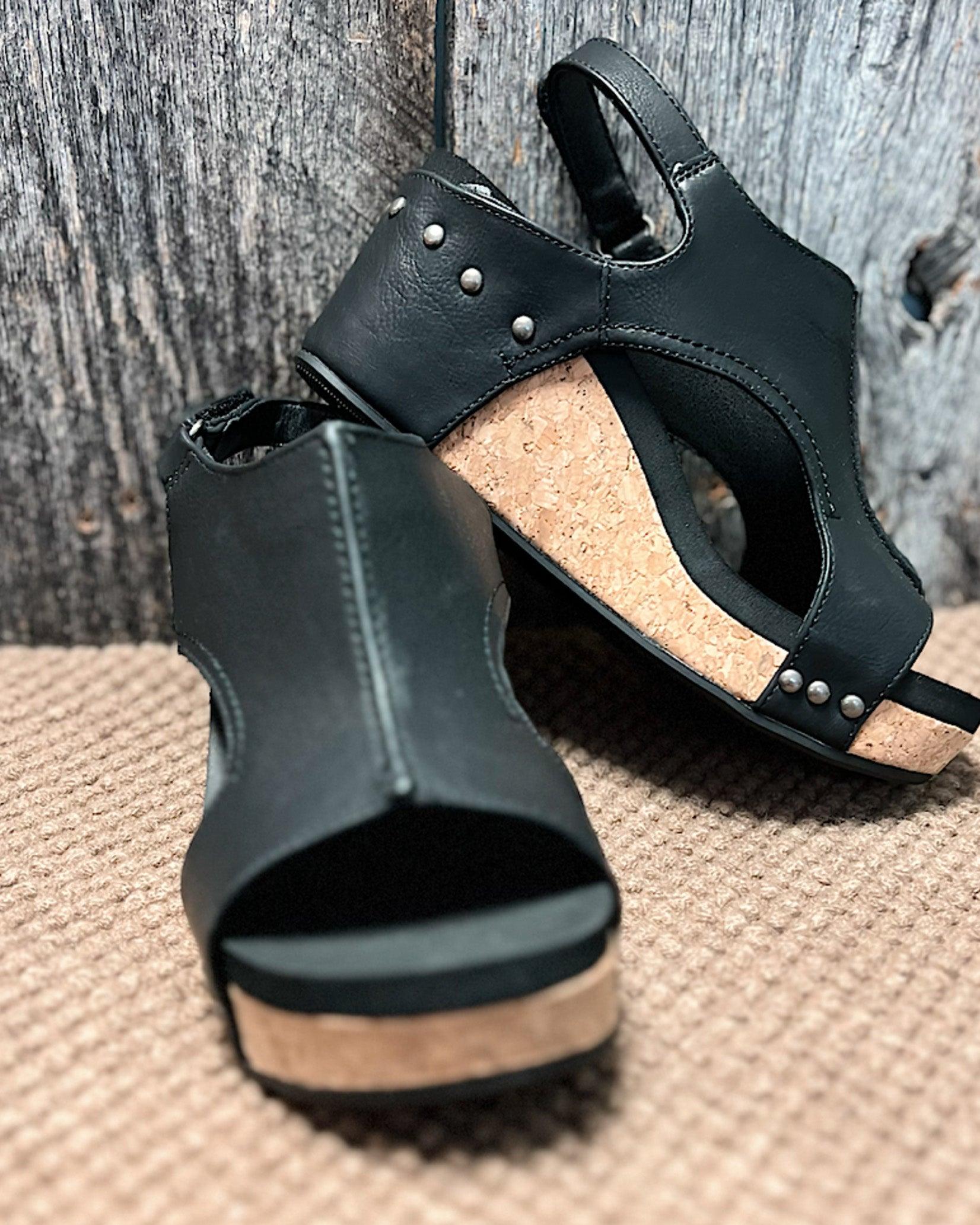 Fayette - Vegan Wedge Sandals
