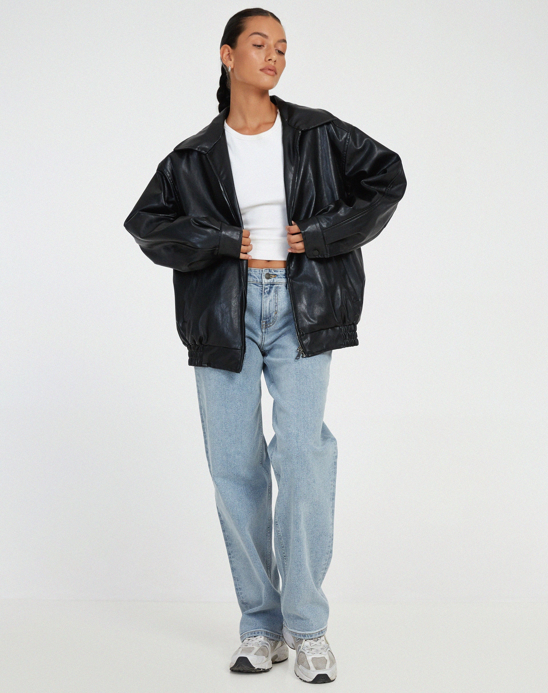 Ruby | Women’s Oversized Leather Bomber Jacket