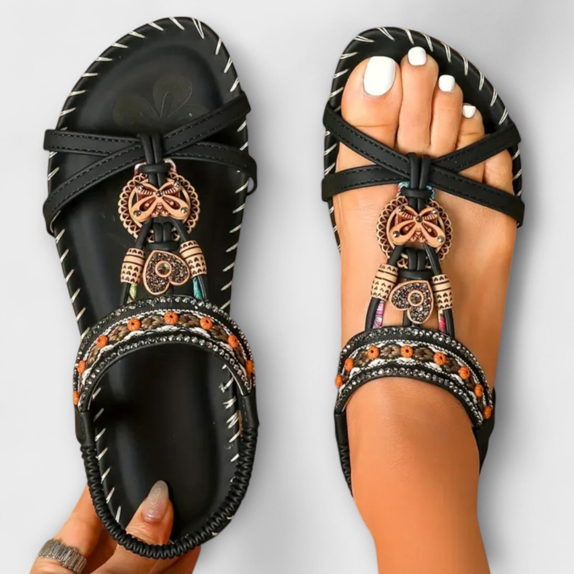 Claudia - Orthopedic Ibiza-inspired sandals