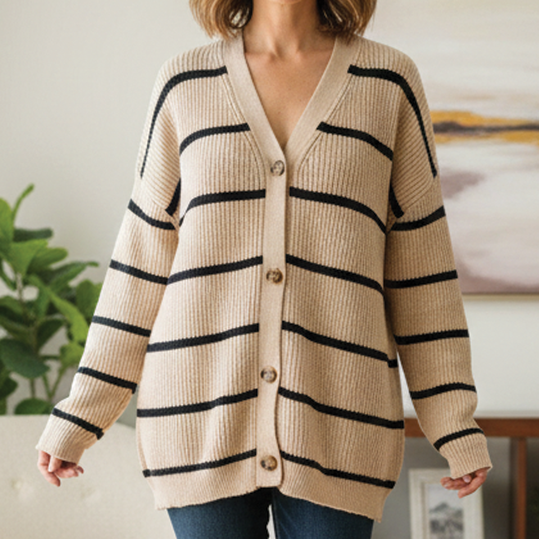 Winifred - Striped Knit Cardigan