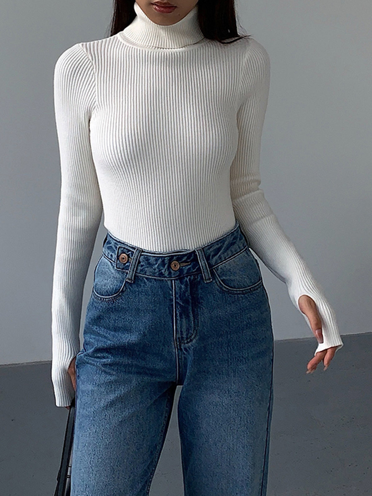 Lucy | Women’s Spring Stylish Ribbed Turtleneck Sweater