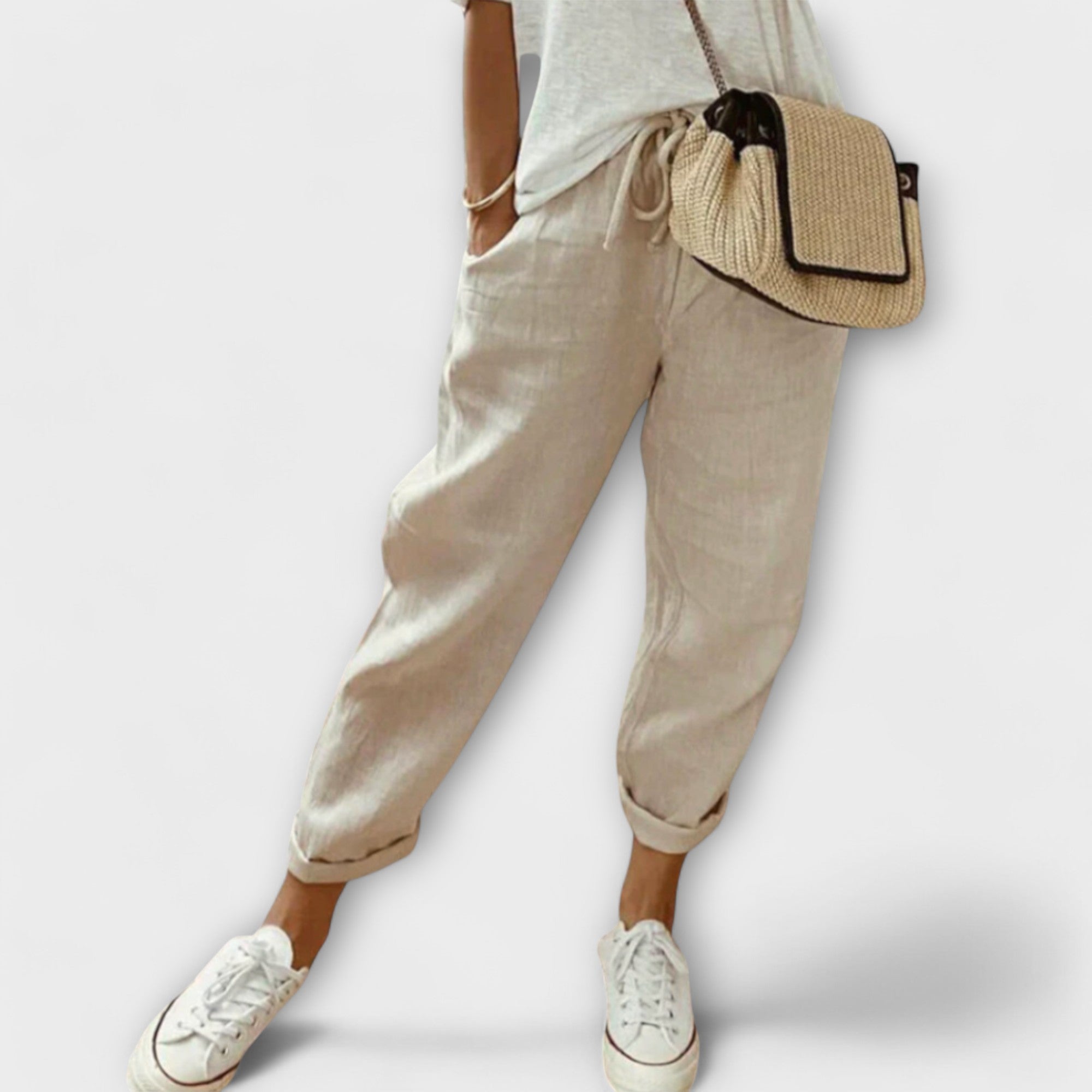 Bibi - Fashionable and casual linen trousers
