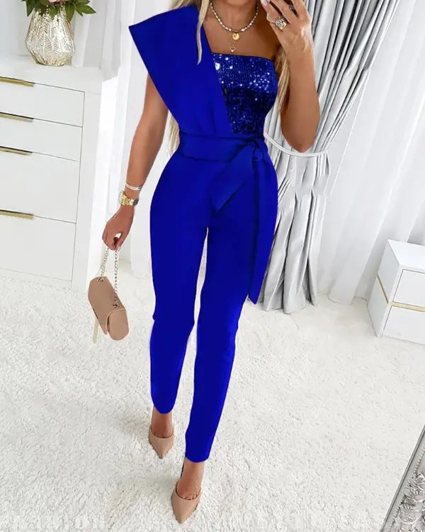 Ismene - One Shoulder Jumpsuit