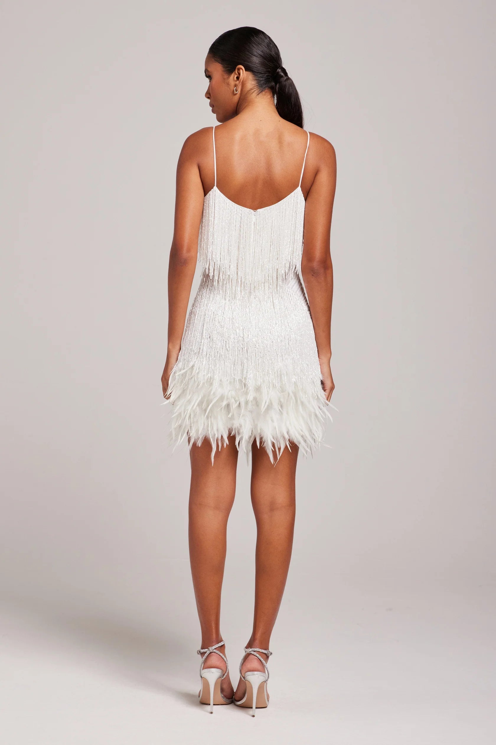 Margaret | Women’s Cocktail Dress with Fringe Feathers