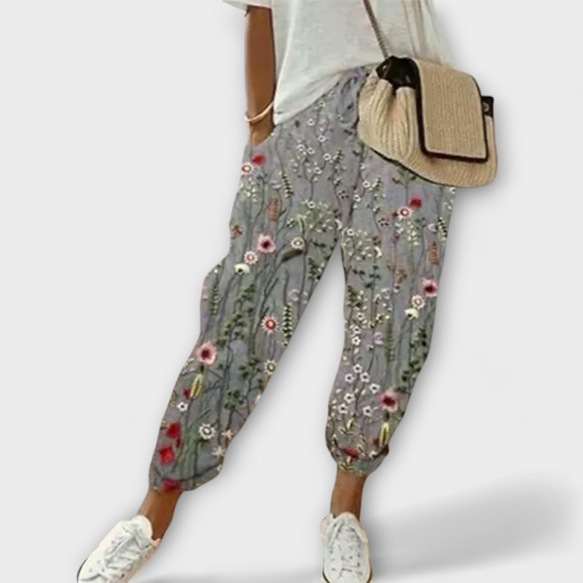 Burga - Comfortable cotton-linen trousers 